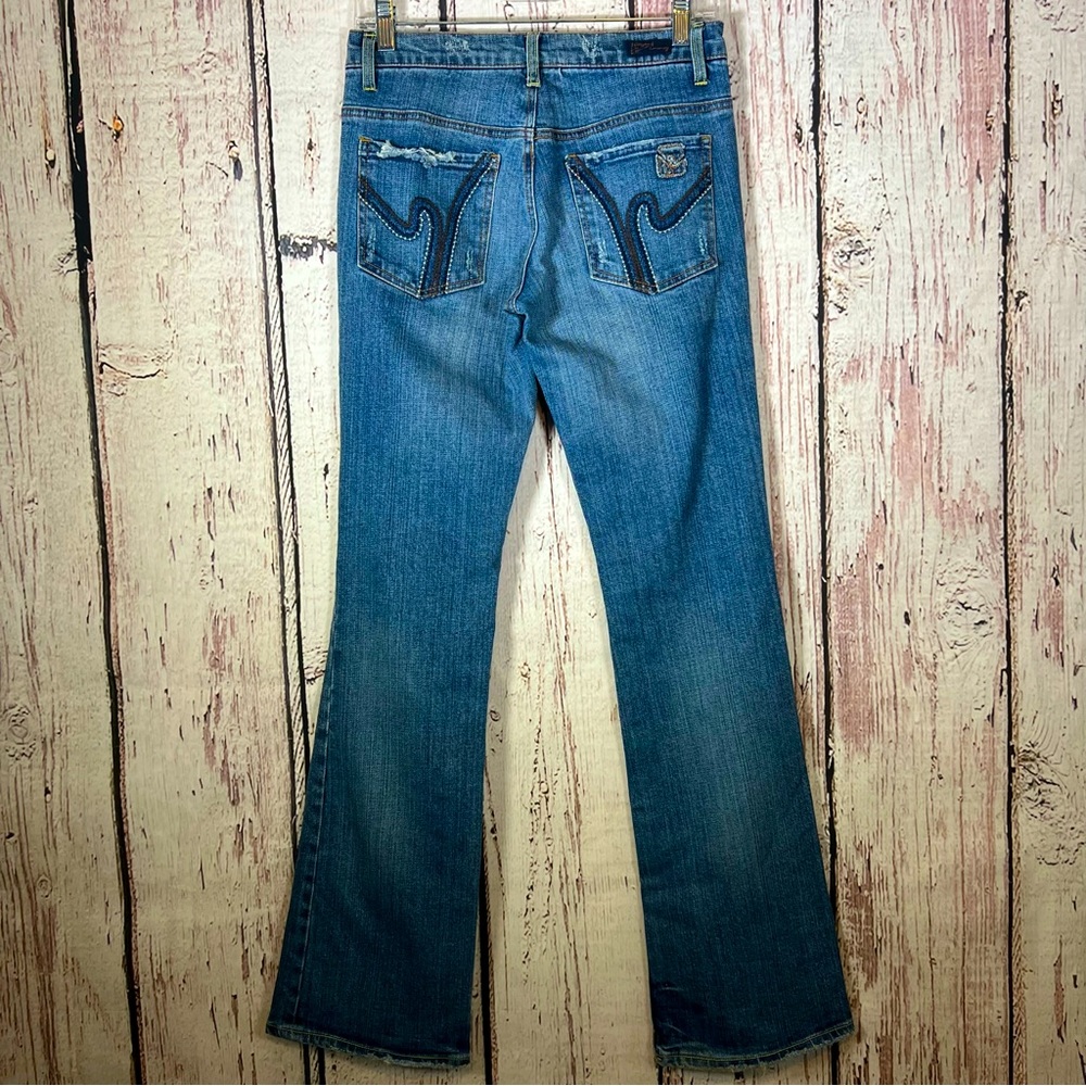 Citizens Of Humanity Boho #111 Distressed Low Waist Stretch Bootcut Jeans SZ 27